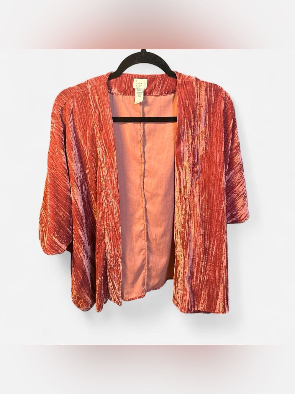 A New Day Crushed Velvet Kimono/Cardigan, Gently Used, One Size